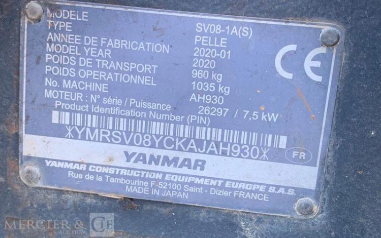 YANMAR SV08-1A(S)  JAH930