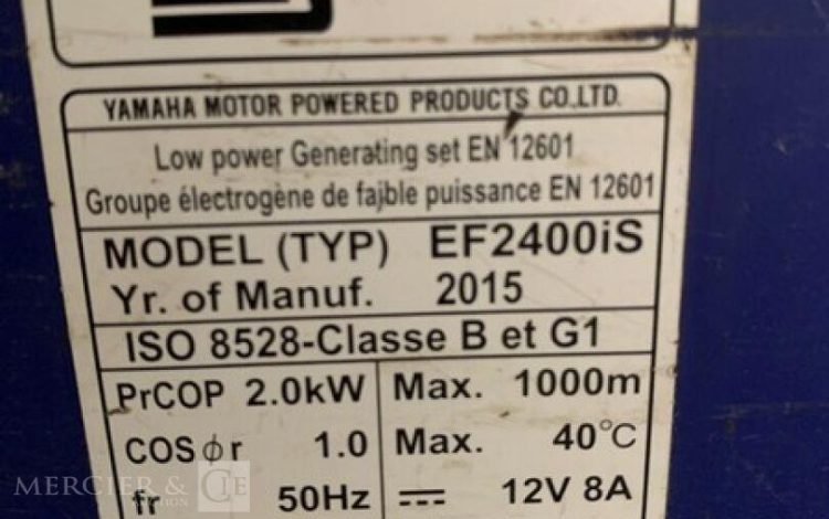 YAMAHA EF2400IS INVERTER  GRO010722
