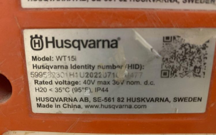 HUSQVARNA WT15  TAN011648