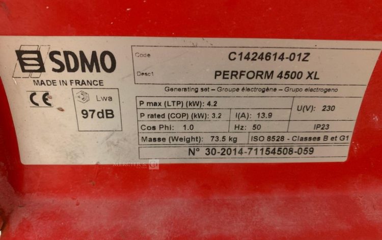 SDMO PERFORM 4500 XL  102MAM9