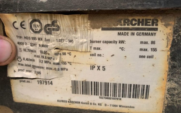 KARCHER HDS995MX  72MAM92025