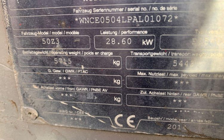 WACKER NEUSON 50Z3 / E05-04  H360G051