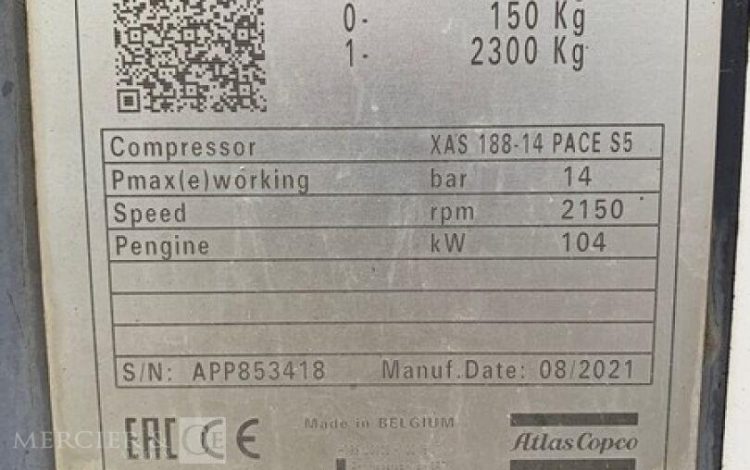 ATLAS COPCO XAS 188-14  9094