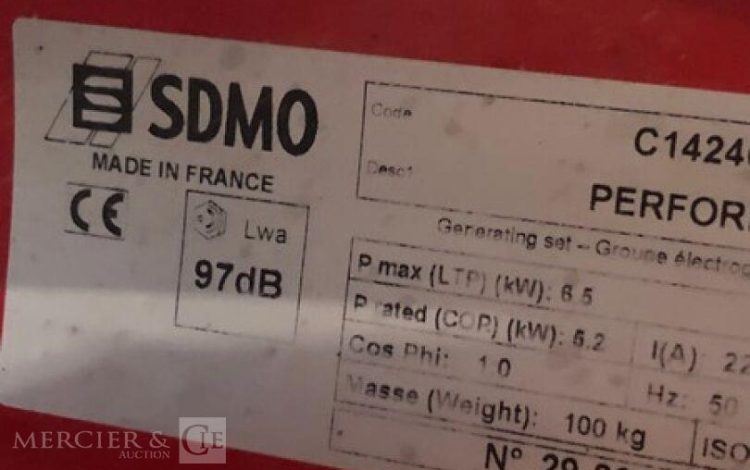 SDMO PERFORM 6500 XL  63MAM92025