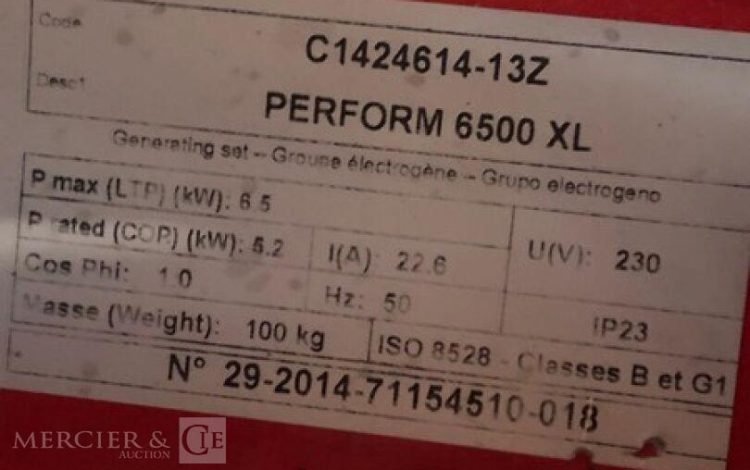 SDMO PERFORM 6500 XL  63MAM92025