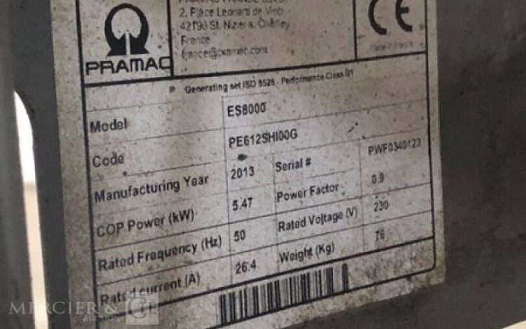 PRAMAC ES8000  76MAM92025