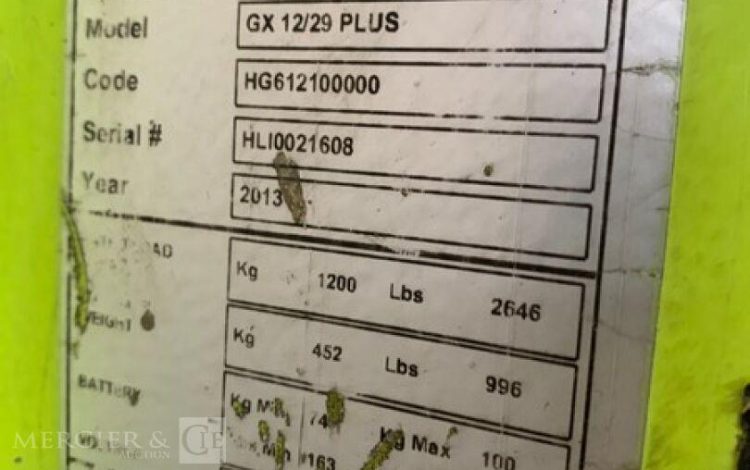 LIFTER GX 12/29  GER010082