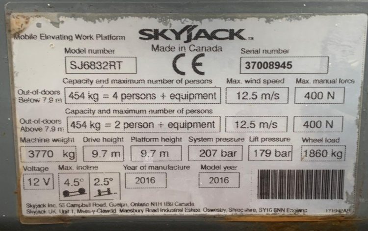 SKYJACK SJ6832RT  37008945