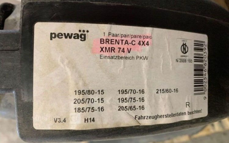 PEWAG BRENTA-C 4X4 / XMR69V / XMR74V / XMR76V / XMR79V  DIV000286