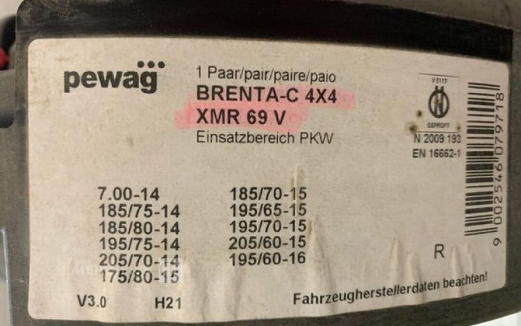 PEWAG BRENTA-C 4X4 / XMR69V / XMR74V / XMR76V / XMR79V  DIV000286