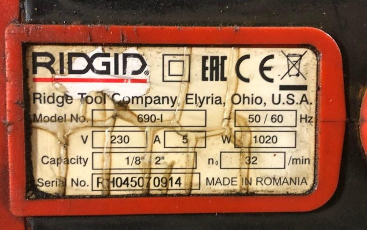 RIDGID 690-I  FIL010339