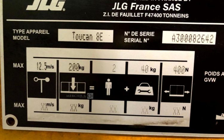 JLG TOUCAN 8E  ELE010285