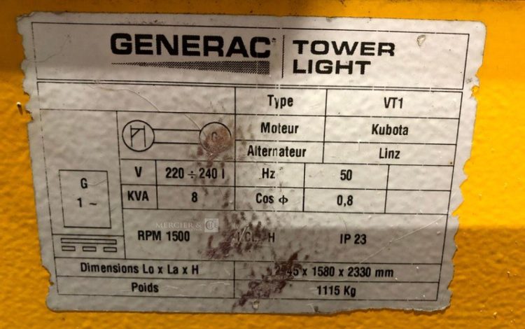 GENERAC TOWER LIGHT – VT1  ECL010350