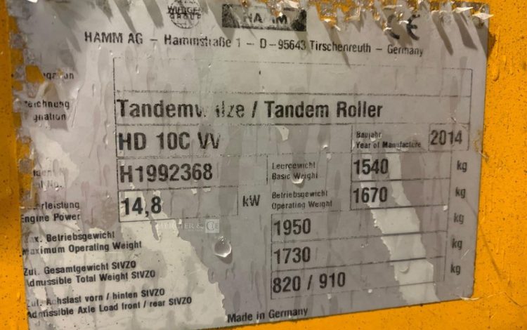 HAMM HD 10C VV  ROU010169