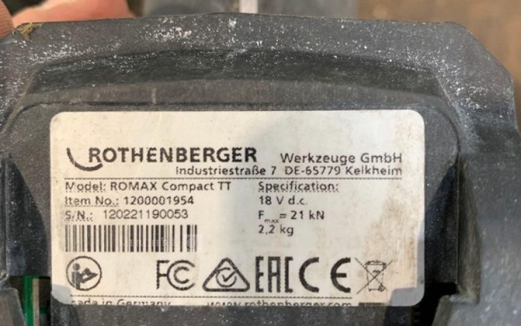 ROTHENBERGER ROMAX COMPACT TT  PIN010187