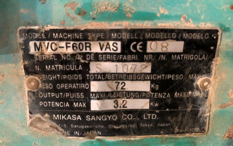 MIKASA MVC-F60R  PLA012578