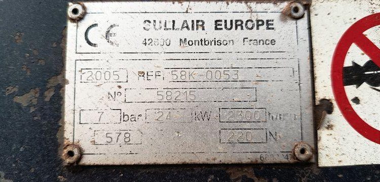 SULLAIR COMPRESSEUR DE CHANTIER SUR ESSIEU  516CJE59