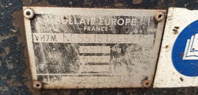 SULLAIR COMPRESSEUR DE CHANTIER SUR ESSIEU  516CJE59