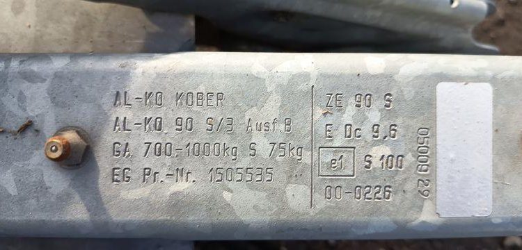 UFAC REMORQUE PLATEAU – 1 ESSIEU – PTAC : 750 KGS – ANNEE 2010  AP-335-PQ