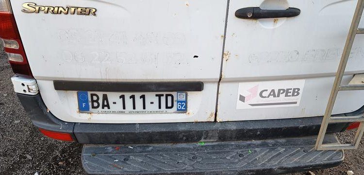 MERCEDES SPRINTER II 906.633 310CDI 37 2.2 D DPF FOURGON MOYEN TOLE 3.5T 95 CV –  AN 2010 BLANC BA-111-TD