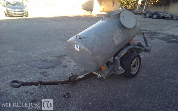 HUBIERE REMORQUE TONNE A EAU 500L 1 ESSIEU PTAC 750KG  BW-876-PG