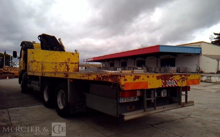 VOLVO CAMION FH12 PLATEAU GRUE 6X4  PTAC 26T JAUNE CA-695-QM