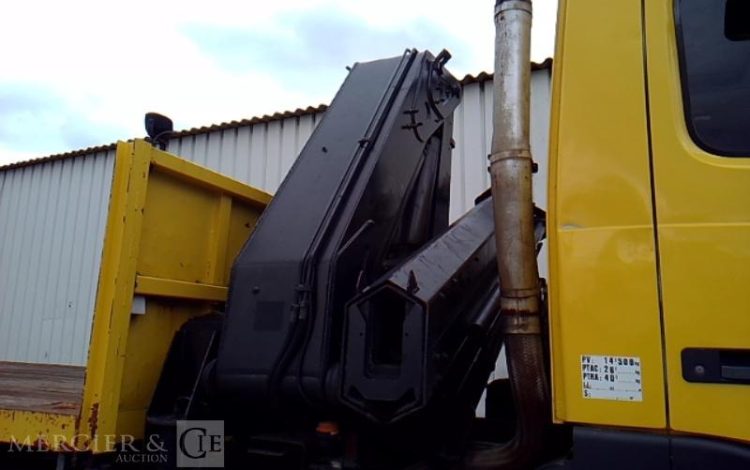 VOLVO CAMION FH12 PLATEAU GRUE 6X4  PTAC 26T JAUNE CA-695-QM