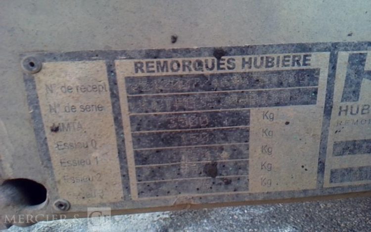 HUBIERE REMORQUE PORTE ENGIN 3T5  CQ-407-WQ