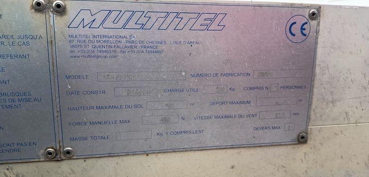 MULTITEL NACELLE 16M SUR VL LEGER  DA-996-BK