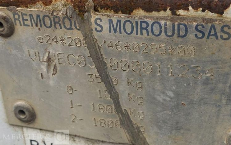 MOIROUD REMORQUE PORTE ENGIN 3T5  DV-393-WZ