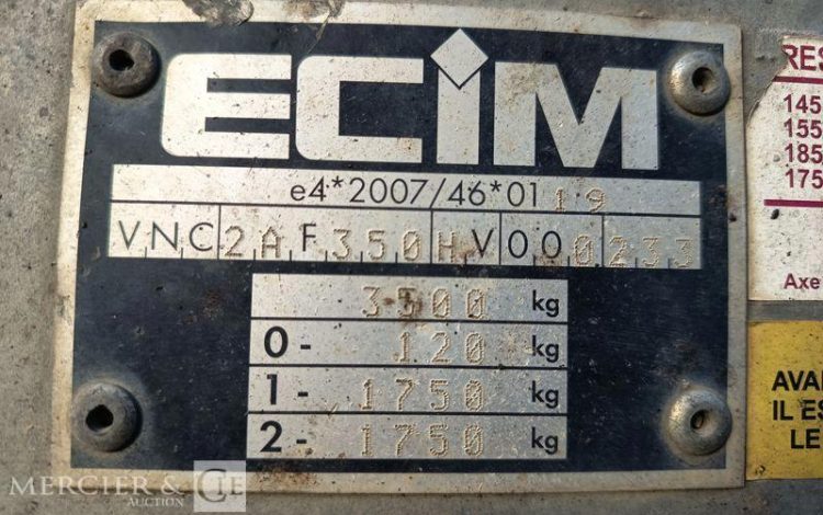 ECIM REMORQUE PORTE ENGIN 3T5  EL-405-GF