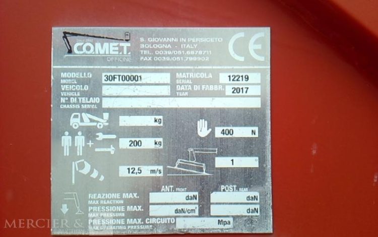 IVECO NACELLE 16M SUR VL LEGER  EL-711-JA