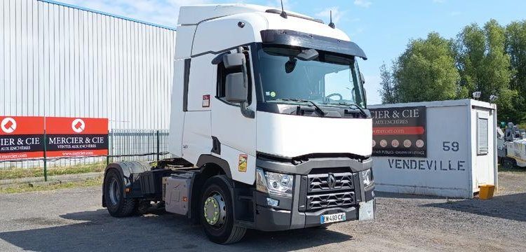 RENAULT T430  PTRA 44 TONNES DIESEL – 404609 KMS – ANNEE 2017 BLANC EN-493-CX