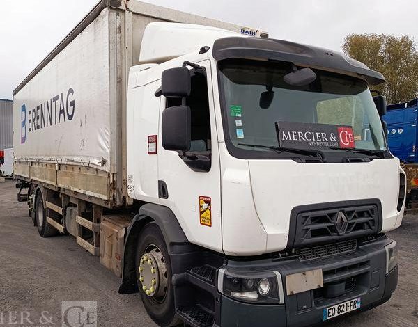 RENAULT PORTEUR D26 WIDE  PTAC : 26 TONNES – DIESEL – 523839 KMS – ANNEE 2017 BLANC EQ-821-FR