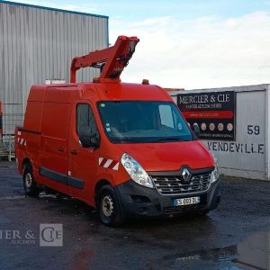 RENAULT MASTER AVEC NACELLE FRANCE ELEV 121 FCC – 11M – DIESEL – 1700 H – ANNEE 2017 ROUGE ES-003-DL