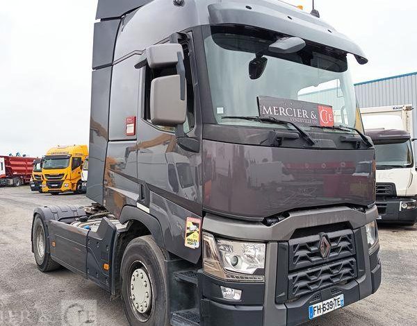 RENAULT T 480 DTI 13 EQUIPE HYDRAULIQUE PTRA : 44 TONNES – DIESEL – 776591 KMS – AN 2019 GRIS FH-639-TE