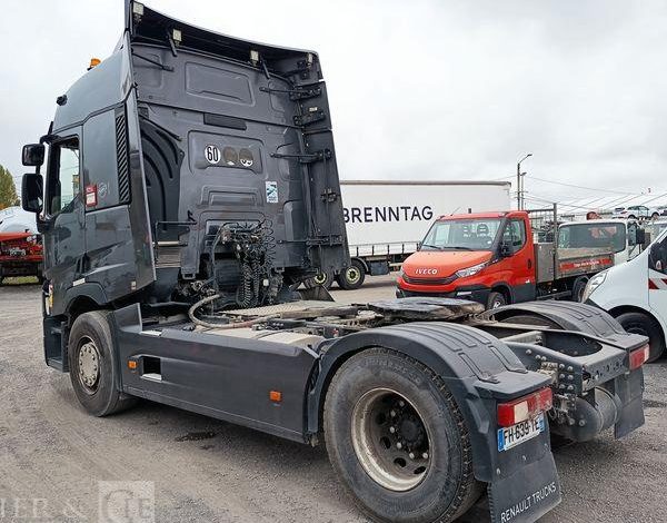 RENAULT T 480 DTI 13 EQUIPE HYDRAULIQUE PTRA : 44 TONNES – DIESEL – 776591 KMS – AN 2019 GRIS FH-639-TE