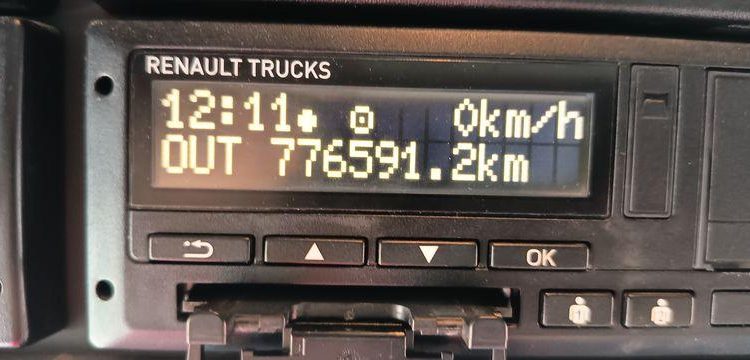 RENAULT T 480 DTI 13 EQUIPE HYDRAULIQUE PTRA : 44 TONNES – DIESEL – 776591 KMS – AN 2019 GRIS FH-639-TE