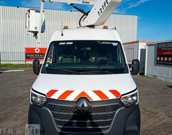 RENAULT MASTER L2H2 AVEC NACELLE FRANCE ELEVATEUR 121F – 10 M – 594 HEURES – ANNEE 2020 BLANC FV-199-MJ