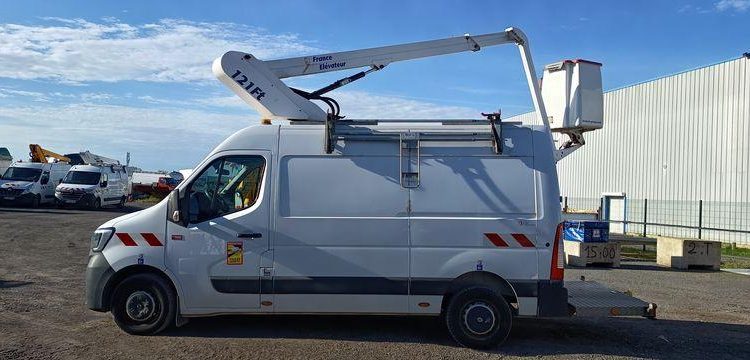 RENAULT MASTER L2H2 AVEC NACELLE FRANCE ELEVATEUR 121F – 10 M – 594 HEURES – ANNEE 2020 BLANC FV-199-MJ