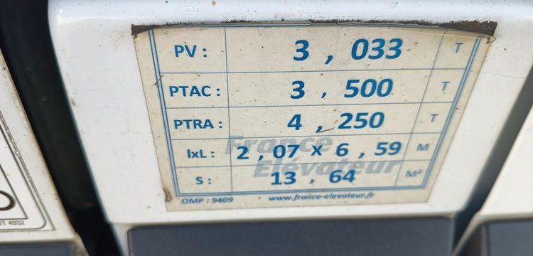 RENAULT MASTER L2H2 AVEC NACELLE FRANCE ELEVATEUR 121F – 10 M – 594 HEURES – ANNEE 2020 BLANC FV-199-MJ