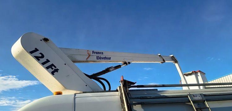 RENAULT MASTER L2H2 AVEC NACELLE FRANCE ELEVATEUR 121F – 10 M – 594 HEURES – ANNEE 2020 BLANC FV-199-MJ