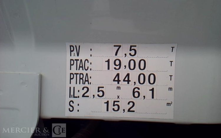 IVECO STRALIS 480E6 4X2 PTAC 19T BLANC FV-589-TF