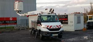 IVECO DAILY 35S14H AVEC NACELLE FRANCE ELEVATEUR 141 TLE – 12M – 344 HEURES- AN 2020 BLANC FW-805-AX