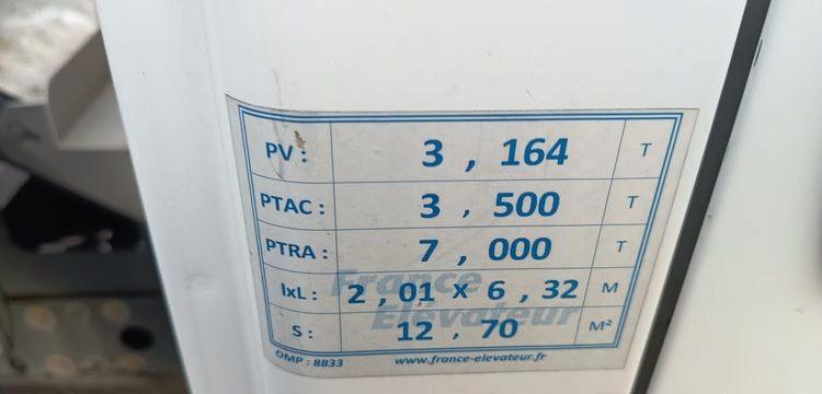 IVECO DAILY 35S14H AVEC NACELLE FRANCE ELEVATEUR 141 TLE – 12M – 344 HEURES- AN 2020 BLANC FW-805-AX