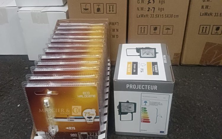 Autre Lot de 36 pièces comprenant des projecteurs halogènes IP54 pour éclairage extéri  124