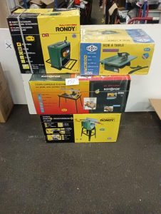 Autre Ensemble de 4 machines neuves en cartons dorigine, comprenant une raboteuse st  153