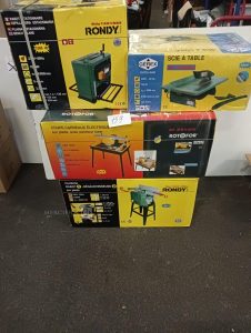 Autre Ensemble de 4 machines neuves en cartons dorigine, comprenant une raboteuse  162