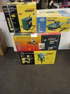 Autre Ensemble de 4 machines neuves en cartons dorigine, comprenant une raboteuse st  165