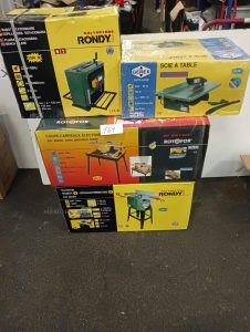 Autre Ensemble de 4 machines neuves en cartons dorigine, comprenant une raboteuse st  167